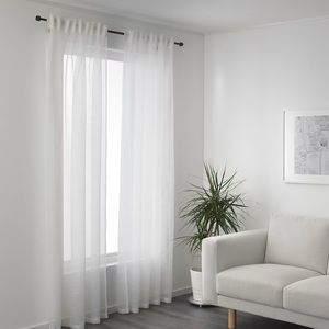 GJERTRUD IKEA Sheer curtains, 1 pair, white, 57x98 "